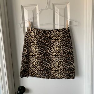 body con cheetah print skirt
